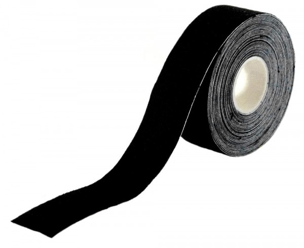 Tapefactory24 Classic Line Kinesiologie Tape 2,5cm x 5m - schwarz